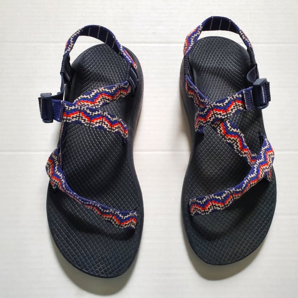Chaco Womens Blue/Orange Open Toe Sandals Size 10